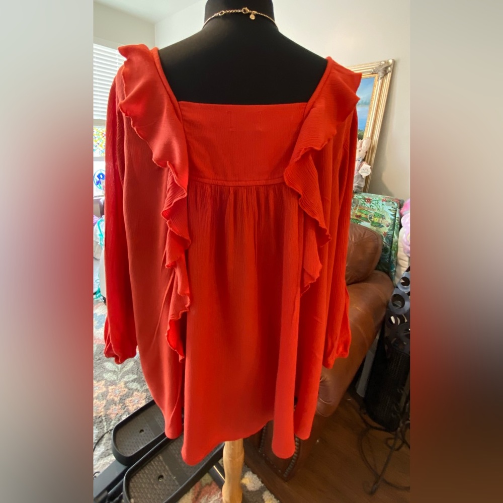 - Bohemian Top Ruffled Rayon - Picture 2 of 8